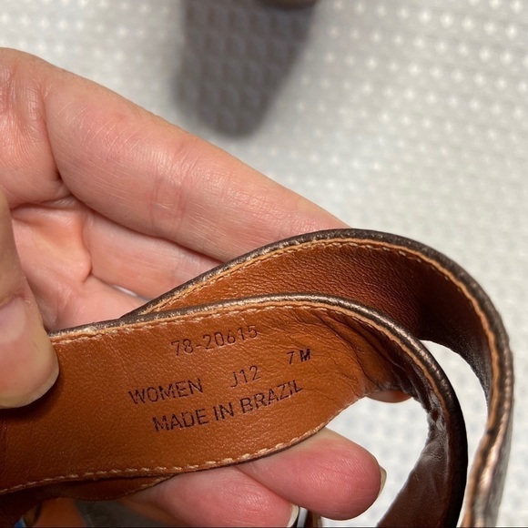 JOHNSTON & MURPHY - Metallic Bronze Platform Heels - Picture 2 of 6